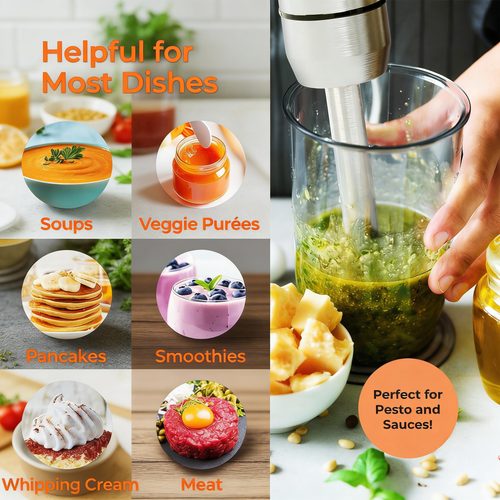3-in-1 8-Speed Immersion Hand Blender with Turbo Mode