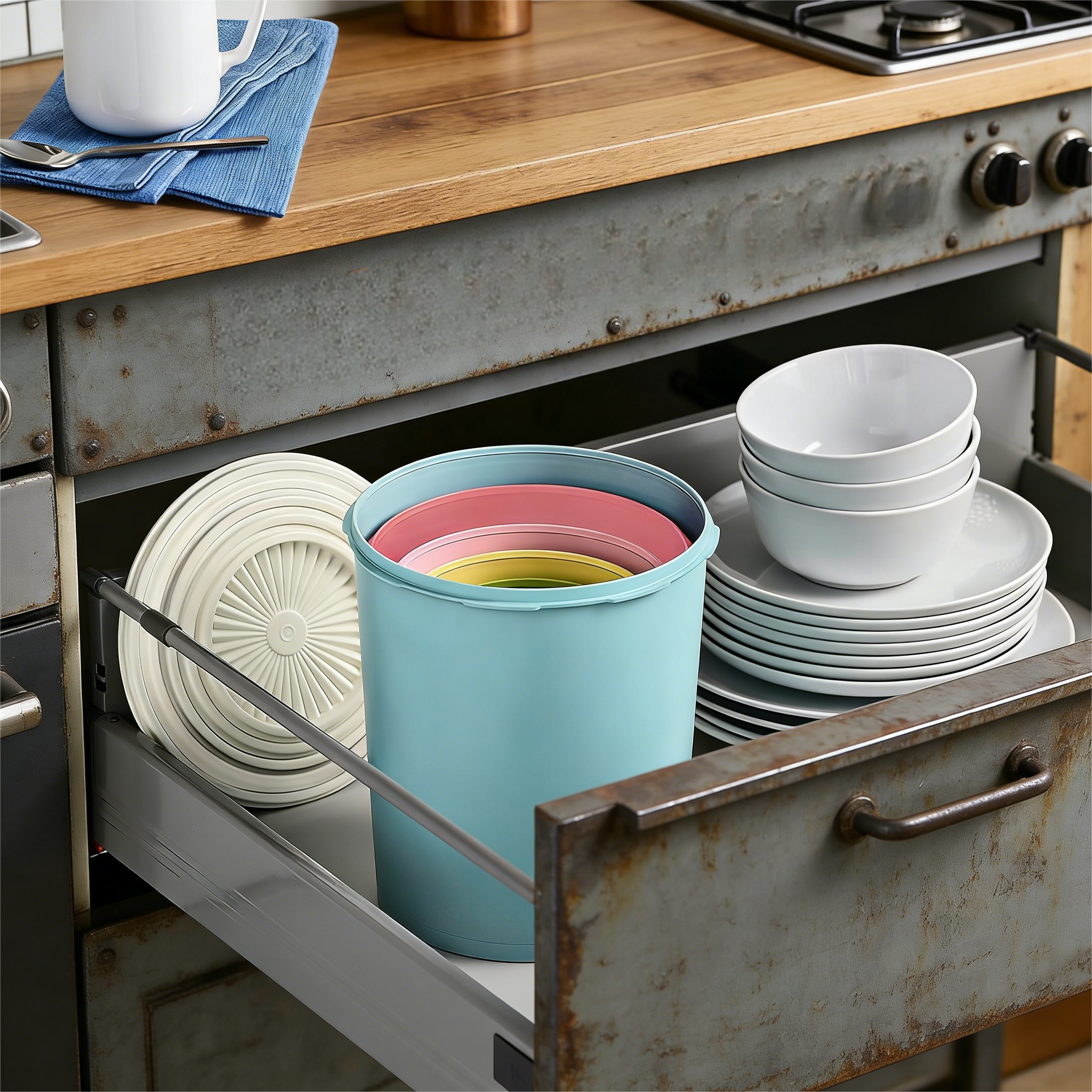 10-Piece Stackable Airtight Canister Set: Multi-Size Food Storage Containers