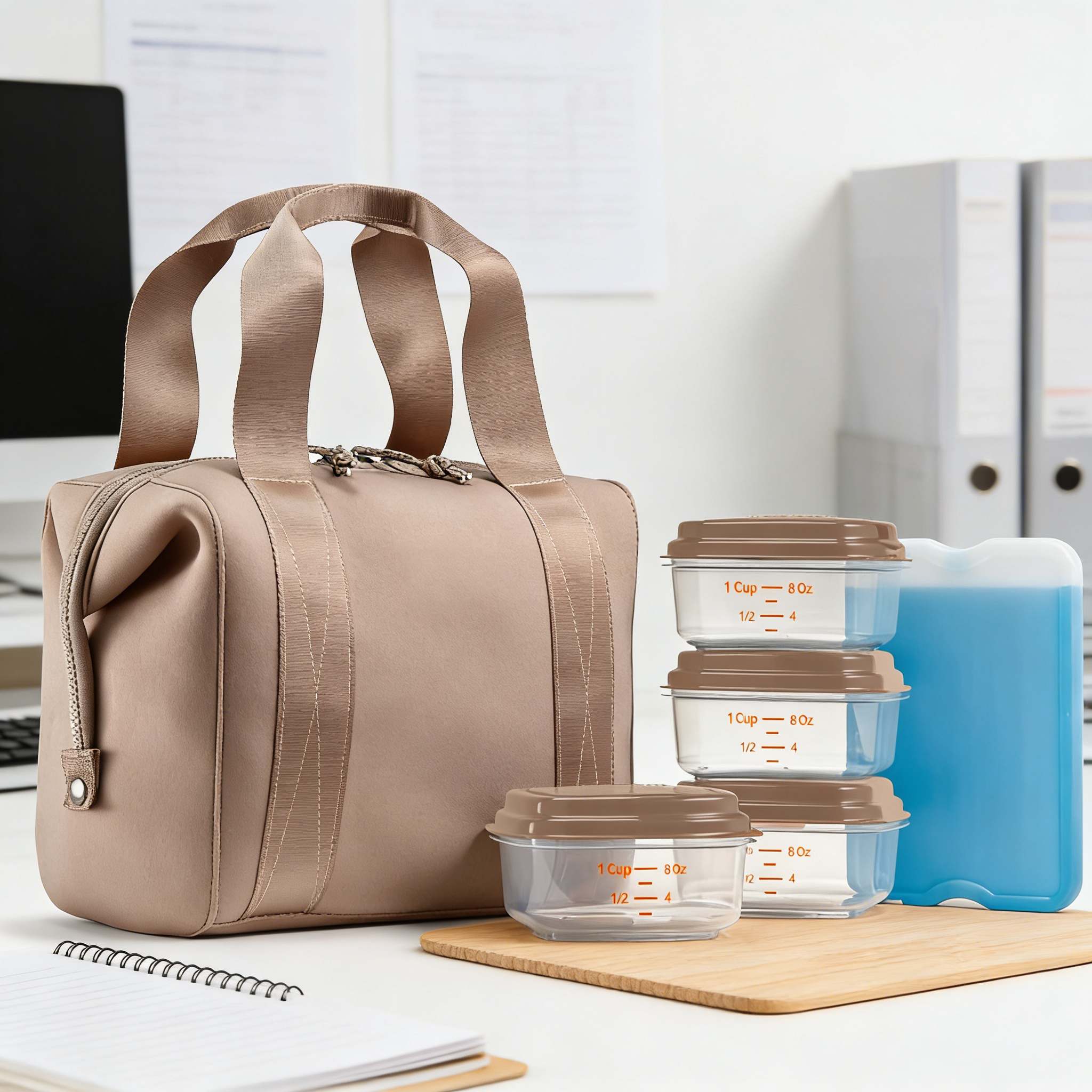 Expandable Neoprene Women’s Lunch Bag Set (6-Piece)