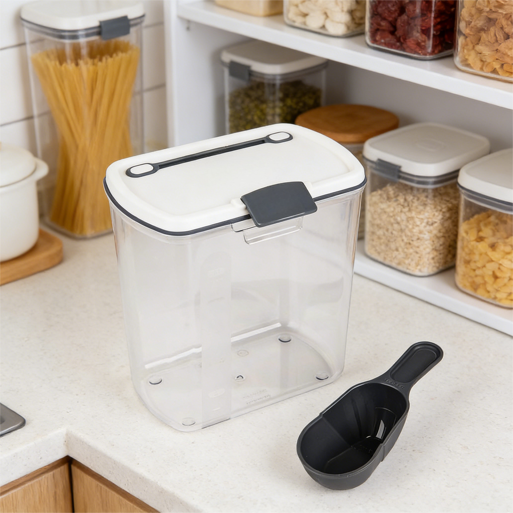Airtight Food Storage Container with Measuring Scoop