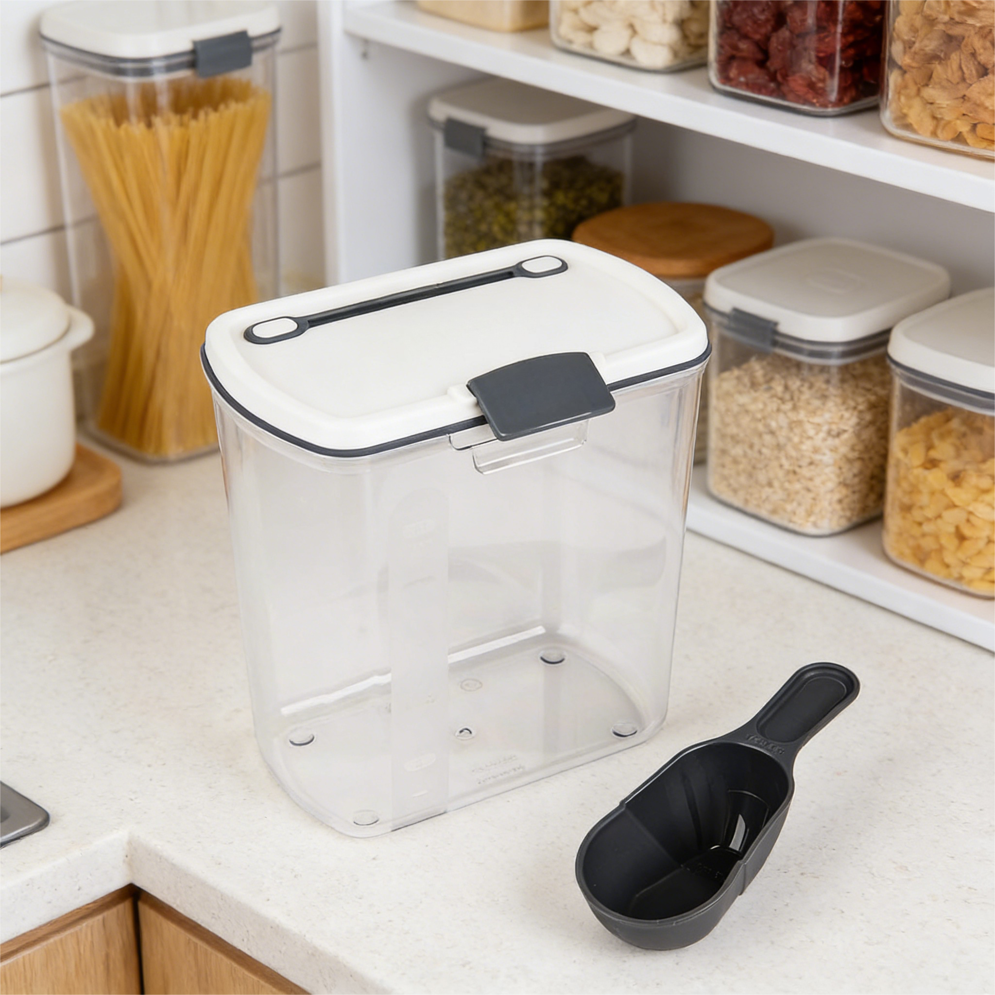 Airtight Food Storage Container with Measuring Scoop