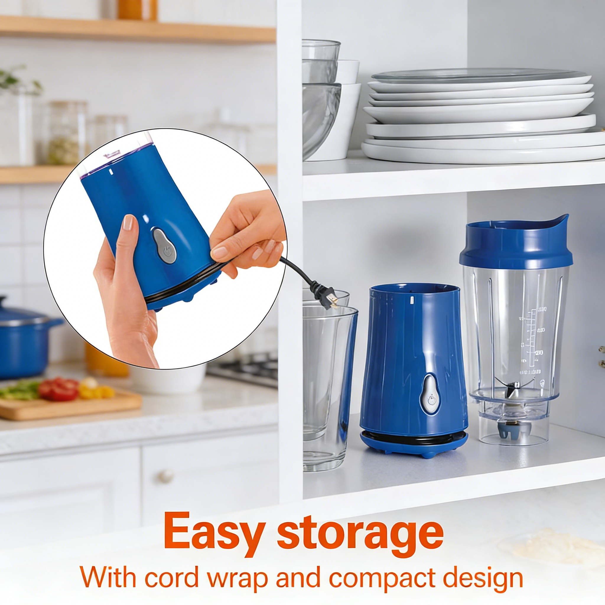 14oz Personal Blend & Go Blender: Portable One-Touch Mixer