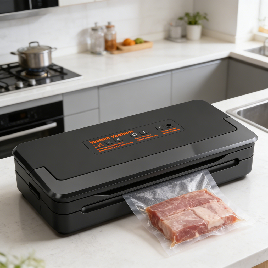 Food Vacuum Sealer Machine with Bag Storage & Cutter