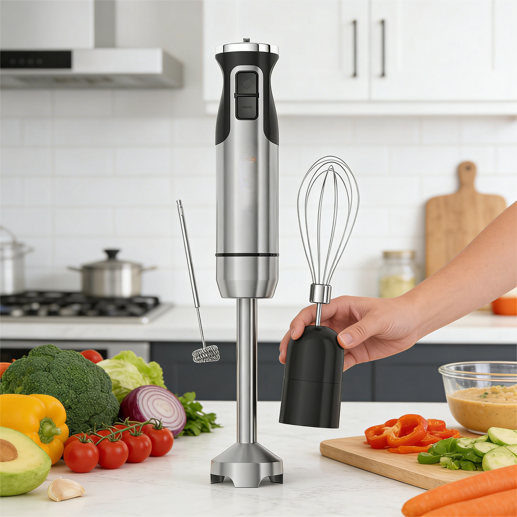 3-in-1 8-Speed Immersion Hand Blender with Turbo Mode