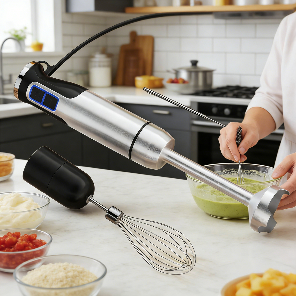 3-in-1 8-Speed Immersion Hand Blender with Turbo Mode